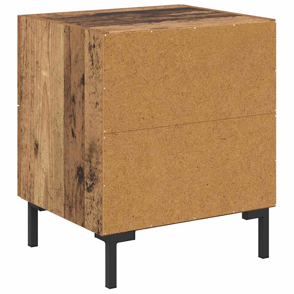 Éjjeliszekrény 2 db Öreg fa 40 x 35 x 47,5 cm Szerelt Fa