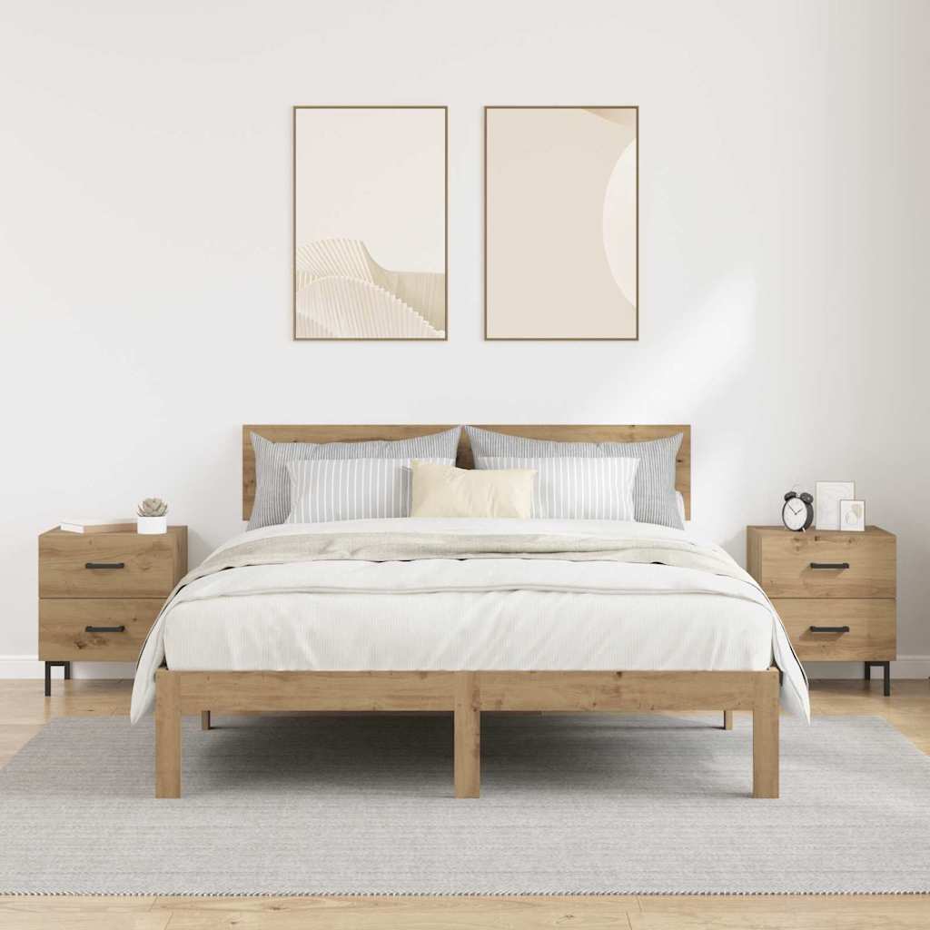 Éjjeliszekrény 2 db Artisan tölgy 40 x 35 x 47,5 cm Szerelt Fa