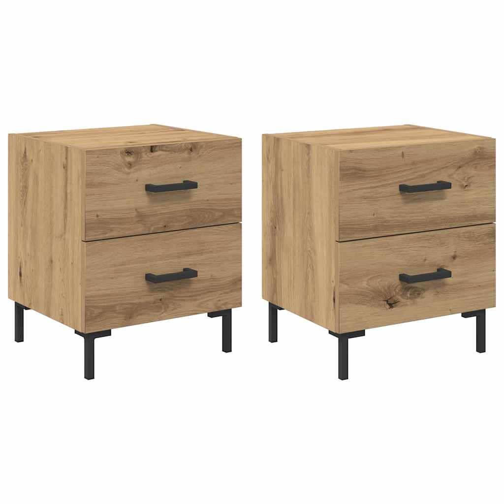 Éjjeliszekrény 2 db Artisan tölgy 40 x 35 x 47,5 cm Szerelt Fa