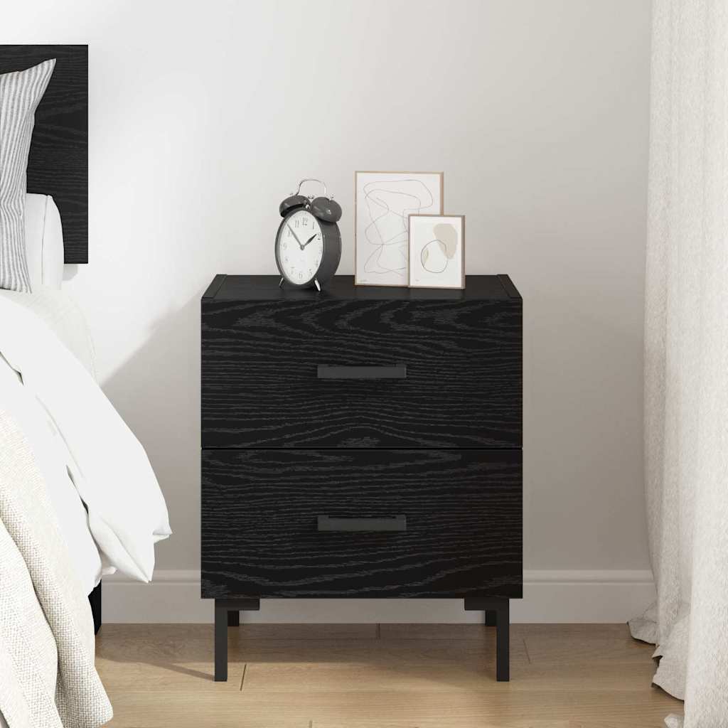 Éjjeliszekrény Fekete tölgy 40 x 35 x 47,5 cm Szerelt Fa