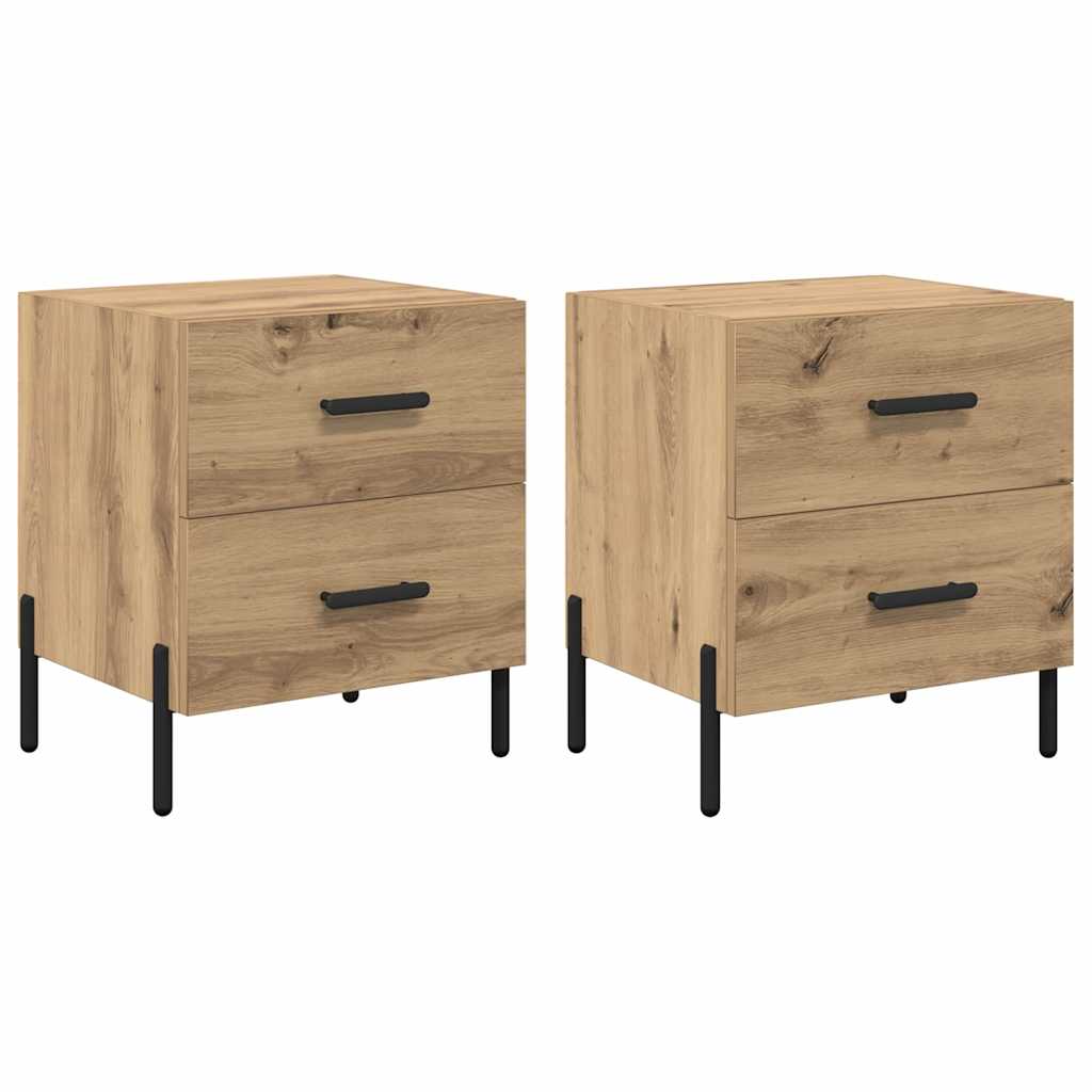 Éjjeliszekrény 2 db Artisan tölgy 40 x 35 x 47,5 cm Szerelt Fa