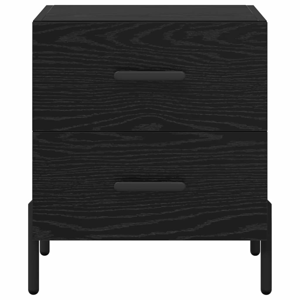 Éjjeliszekrény 2 pcs Fekete tölgy 40 x 35 x 47,5 cm Faanyag