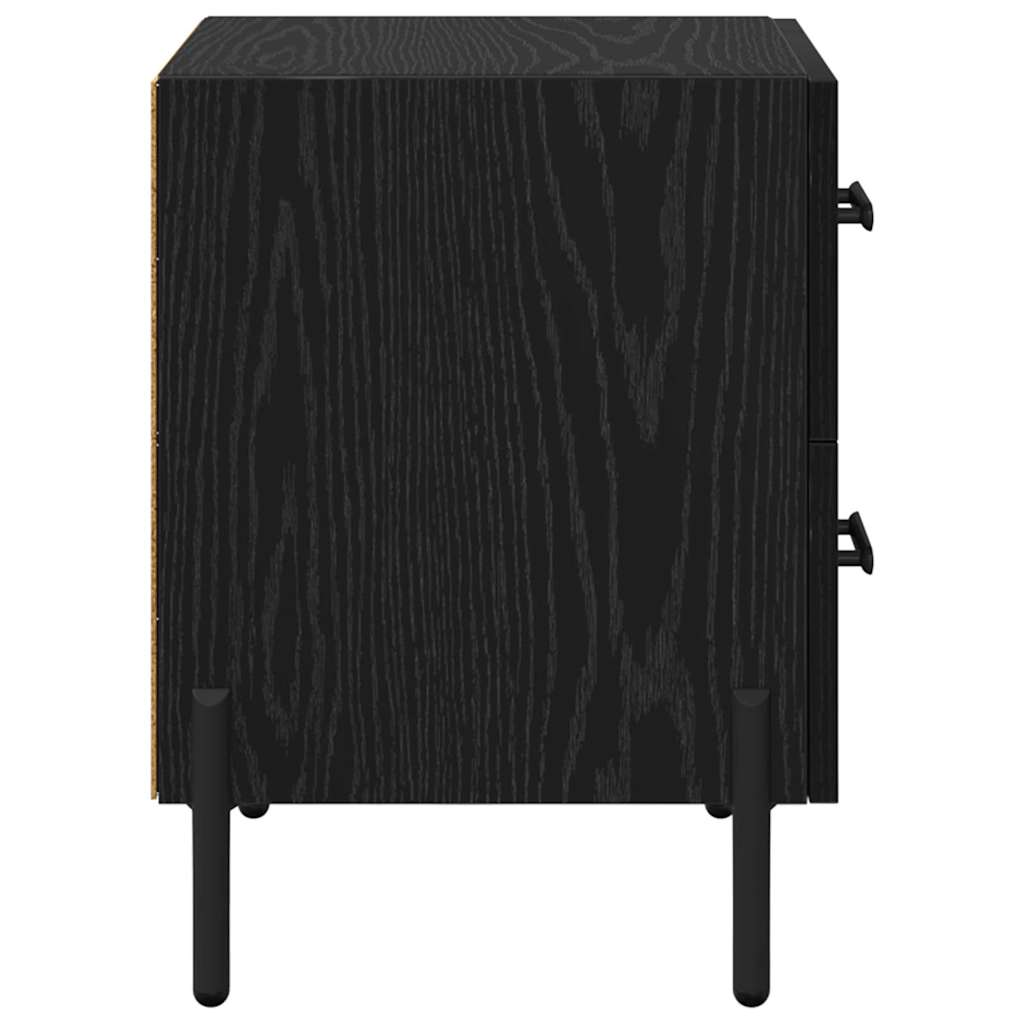 Éjjeliszekrény 2 db Fekete tölgy 40 x 35 x 47,5 cm Szerelt Fa
