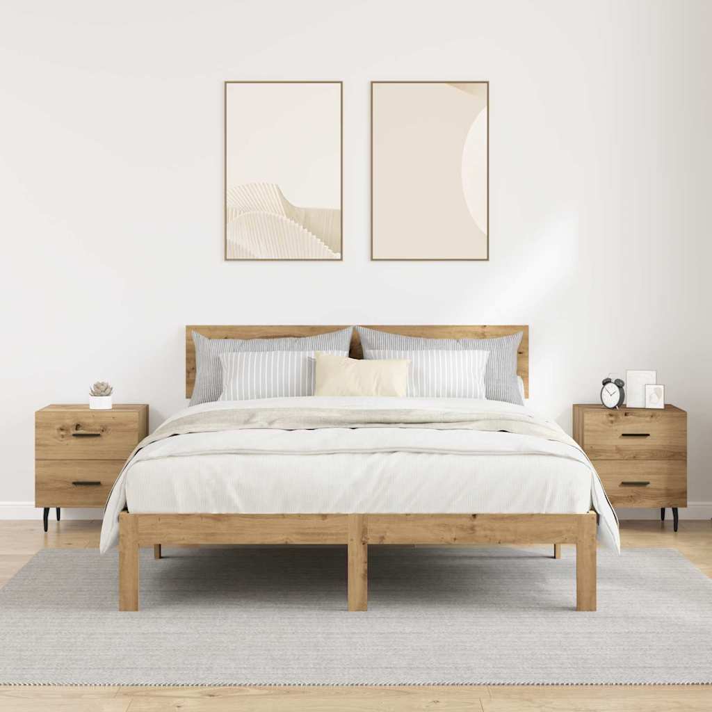 Éjjeliszekrény 2 db Artisan tölgy 40 x 35 x 47,5 cm Szerelt Fa