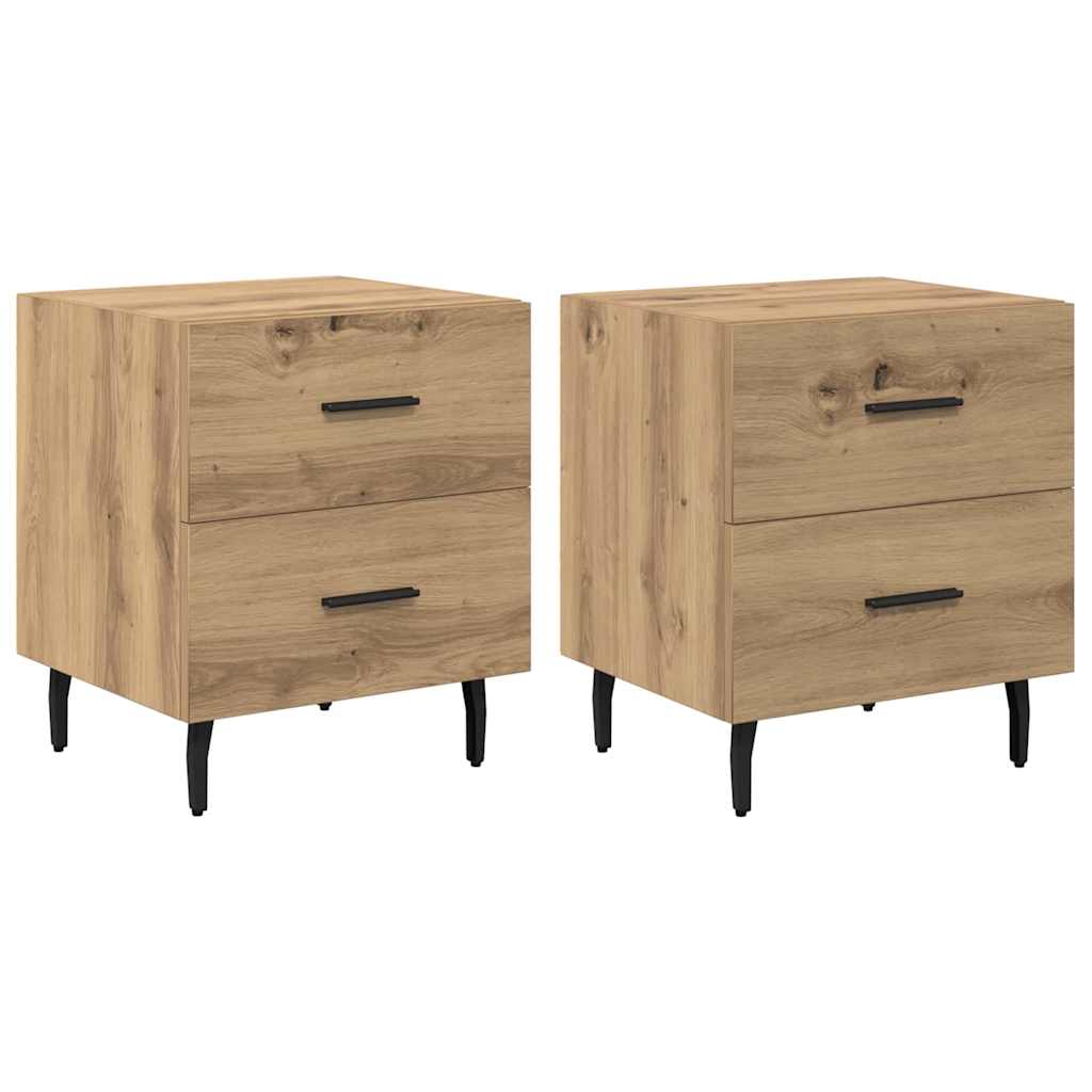 Éjjeliszekrény 2 db Artisan tölgy 40 x 35 x 47,5 cm Szerelt Fa