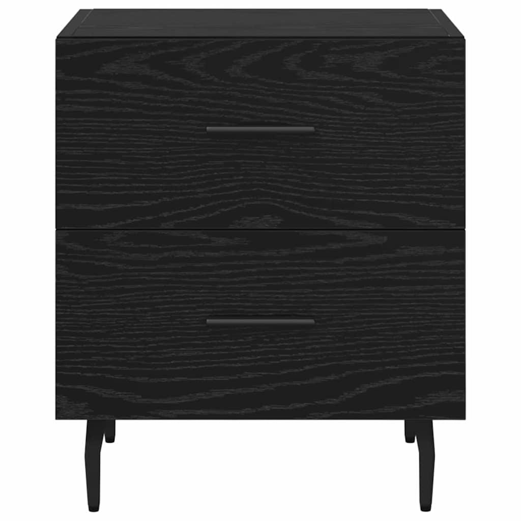 Éjjeliszekrény 2 db Fekete tölgy 40 x 35 x 47,5 cm Szerelt Fa