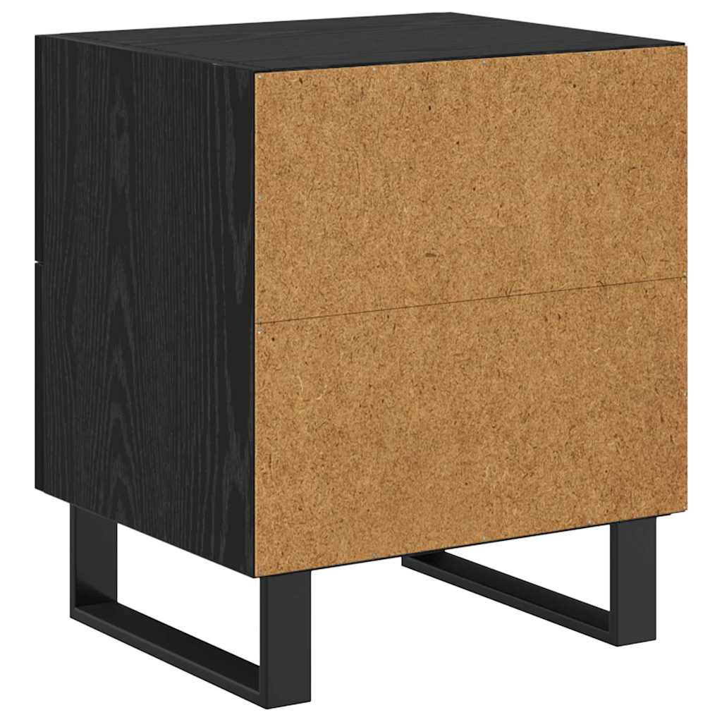Éjjeliszekrény 2 db Fekete tölgy 40 x 35 x 47,5 cm Szerelt Fa