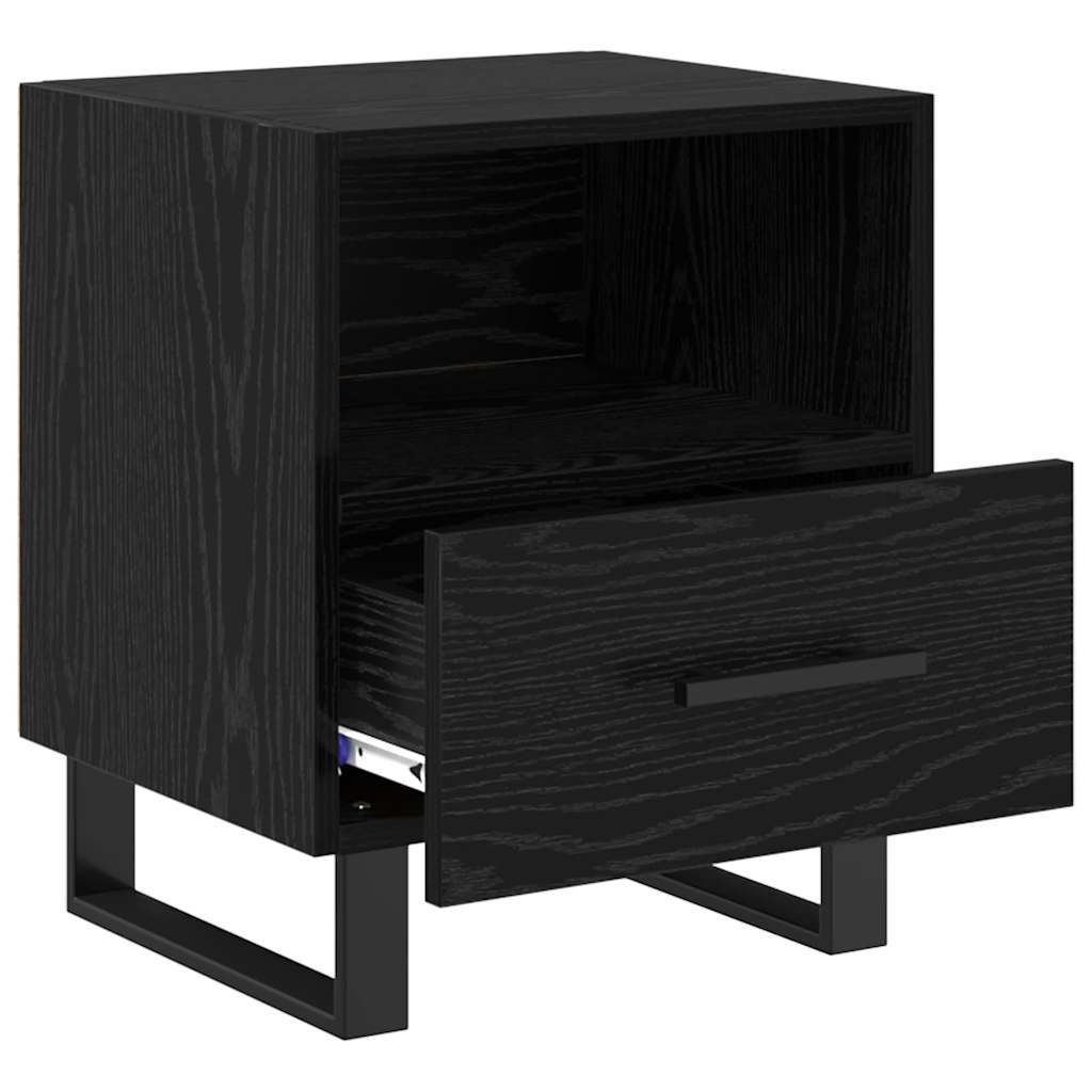 Éjjeliszekrény 2 db Fekete tölgy 40 x 35 x 47,5 cm Szerelt Fa