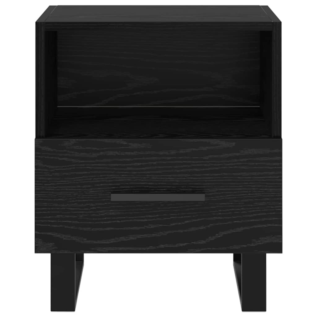 Éjjeliszekrény 2 db Fekete tölgy 40 x 35 x 47,5 cm Szerelt Fa