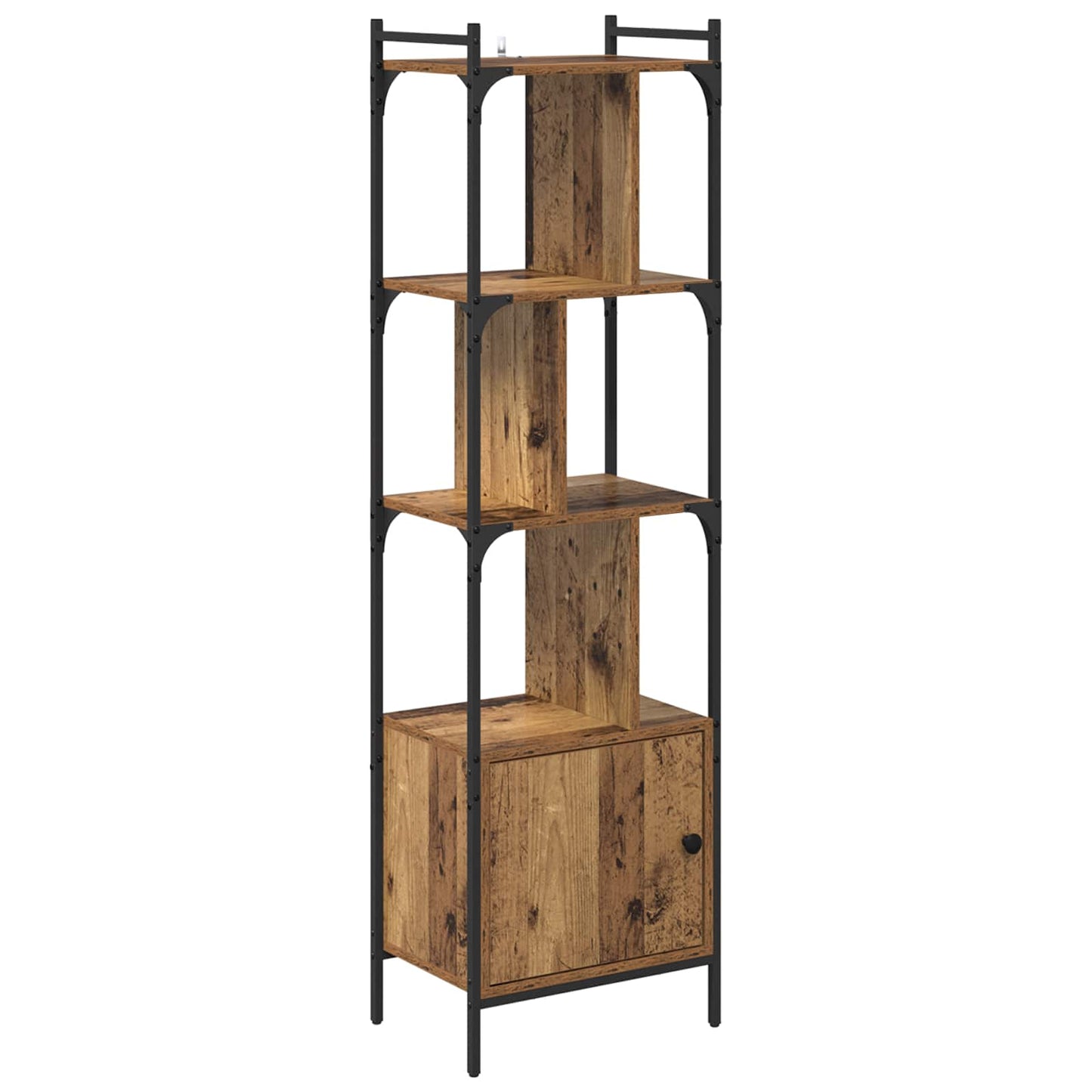 Könyvszekrény 6 szintes 44,5 x 30 x 154,5 cm Szerelt Fa Öreg fa