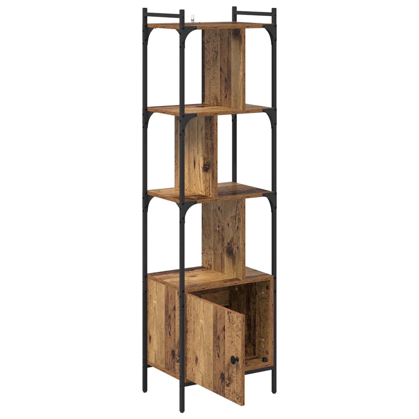 Könyvszekrény 6 szintes 44,5 x 30 x 154,5 cm Szerelt Fa Öreg fa