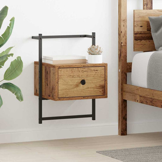Éjjeliszekrény fiókkal 2 pcs Öreg fa 35 x 30 x 51 cm Faanyag
