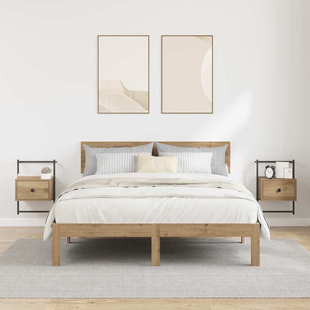 Éjjeliszekrény 2 db Artisan tölgy 35 x 30 x 51 cm Szerelt Fa
