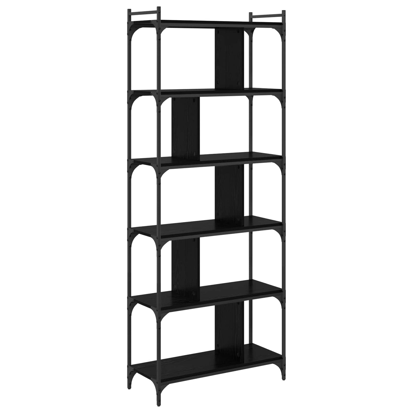 Könyvszekrény 5 szintes 76 x 32 x 192 cm Szerelt Fa Musta tammi