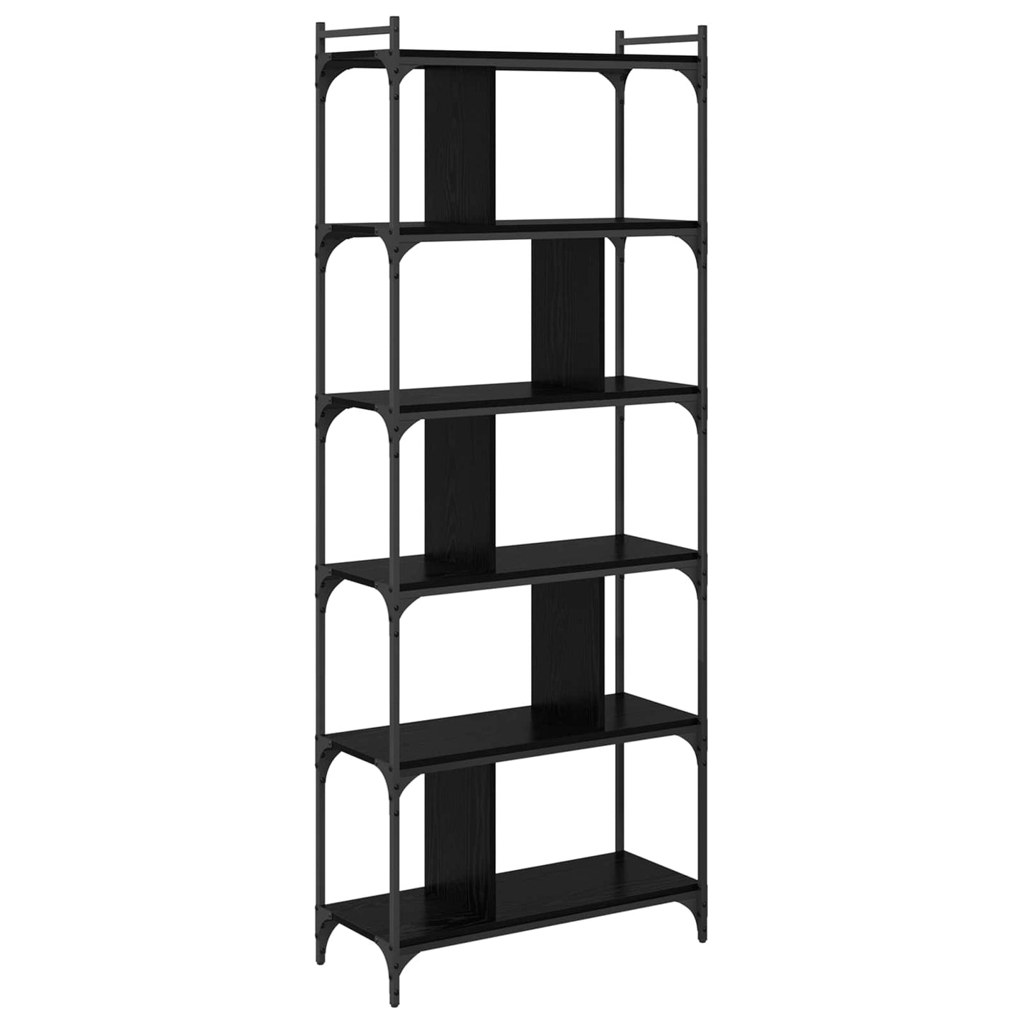 Könyvszekrény 5 szintes 76 x 32 x 192 cm Szerelt Fa Musta tammi