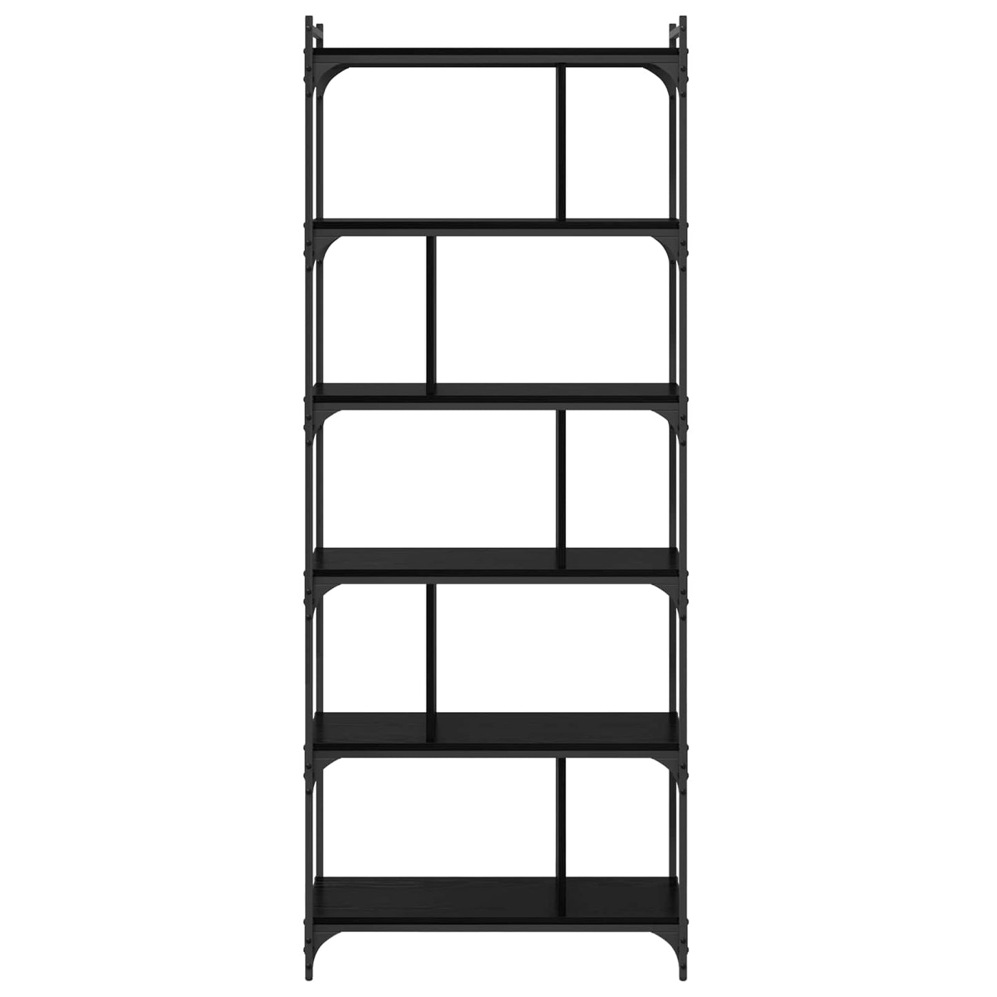 Könyvszekrény 5 szintes 76 x 32 x 192 cm Szerelt Fa Musta tammi