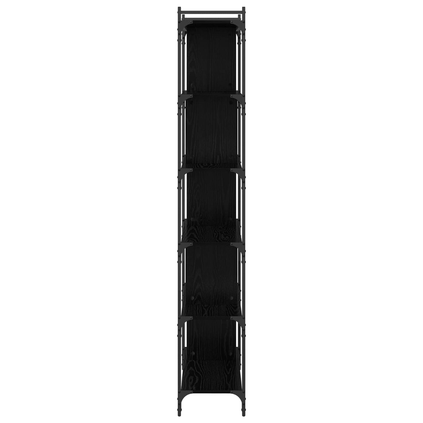 Könyvszekrény 5 szintes 76 x 32 x 192 cm Szerelt Fa Musta tammi