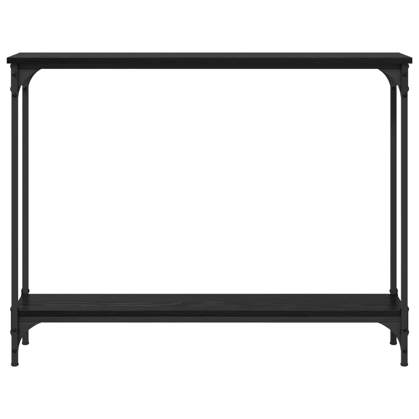 Konzolasztal Fekete tölgy 100 x 22,5 x 75 cm Szerelt Fa