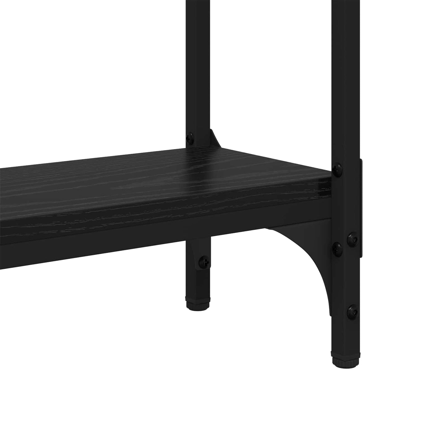 Konzolasztal Fekete tölgy 75 x 22,5 x 75 cm Szerelt Fa