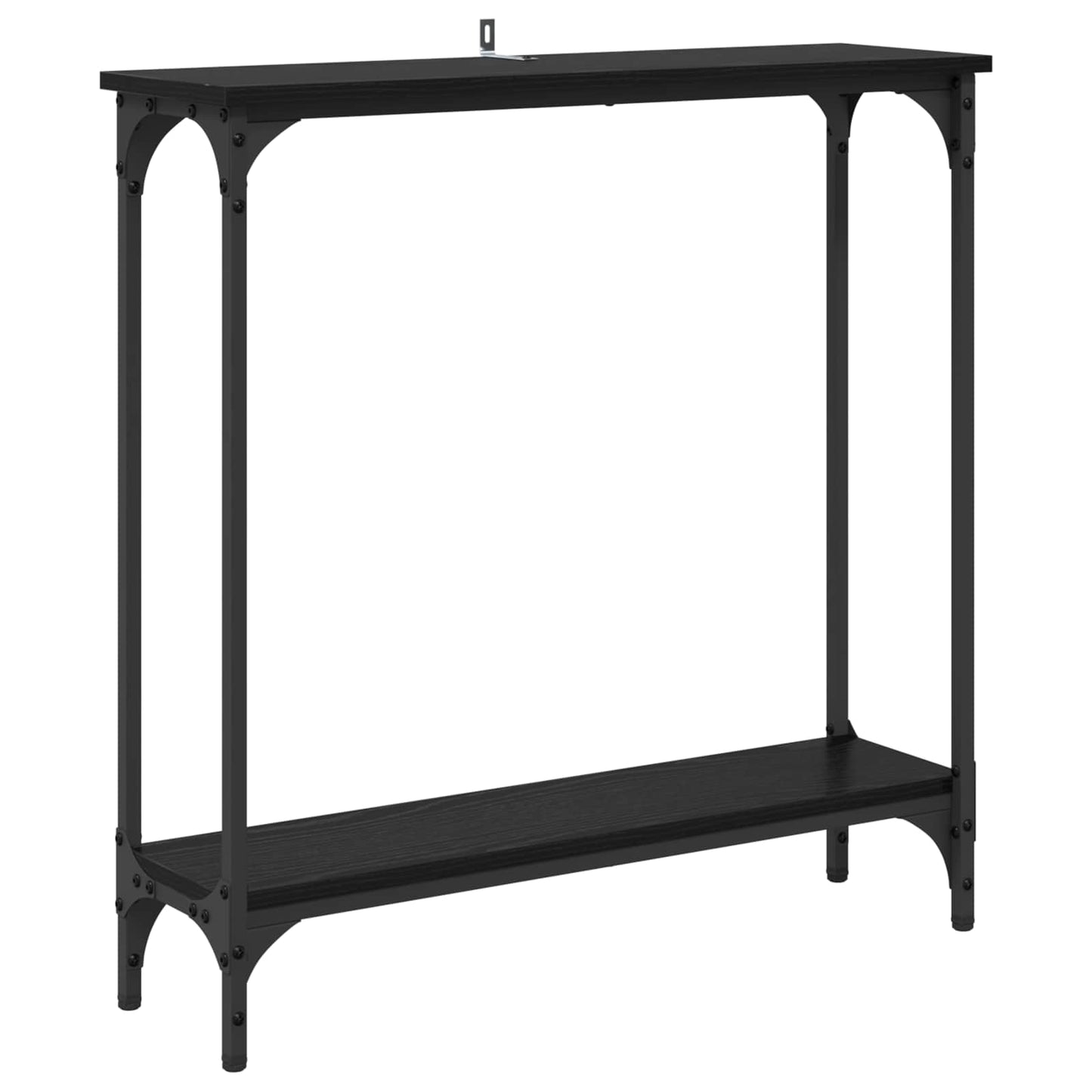 Konzolasztal Fekete tölgy 75 x 22,5 x 75 cm Szerelt Fa