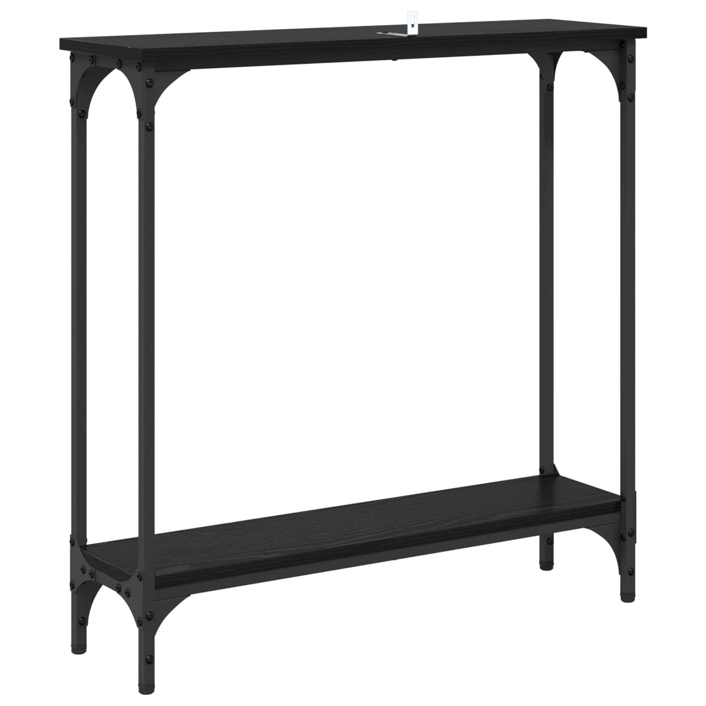 Konzolasztal Fekete tölgy 75 x 22,5 x 75 cm Szerelt Fa