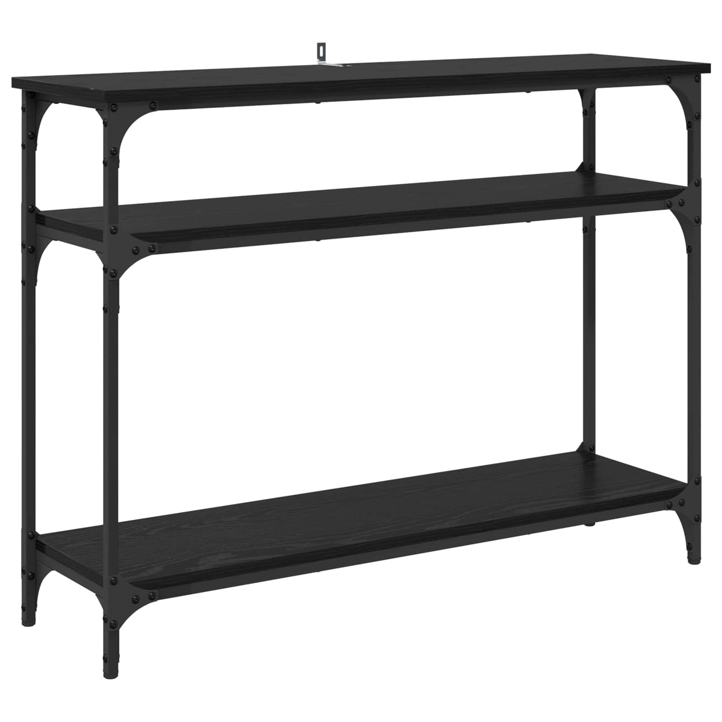 Konzolasztal Fekete tölgy 100 x 29 x 75 cm Szerelt Fa