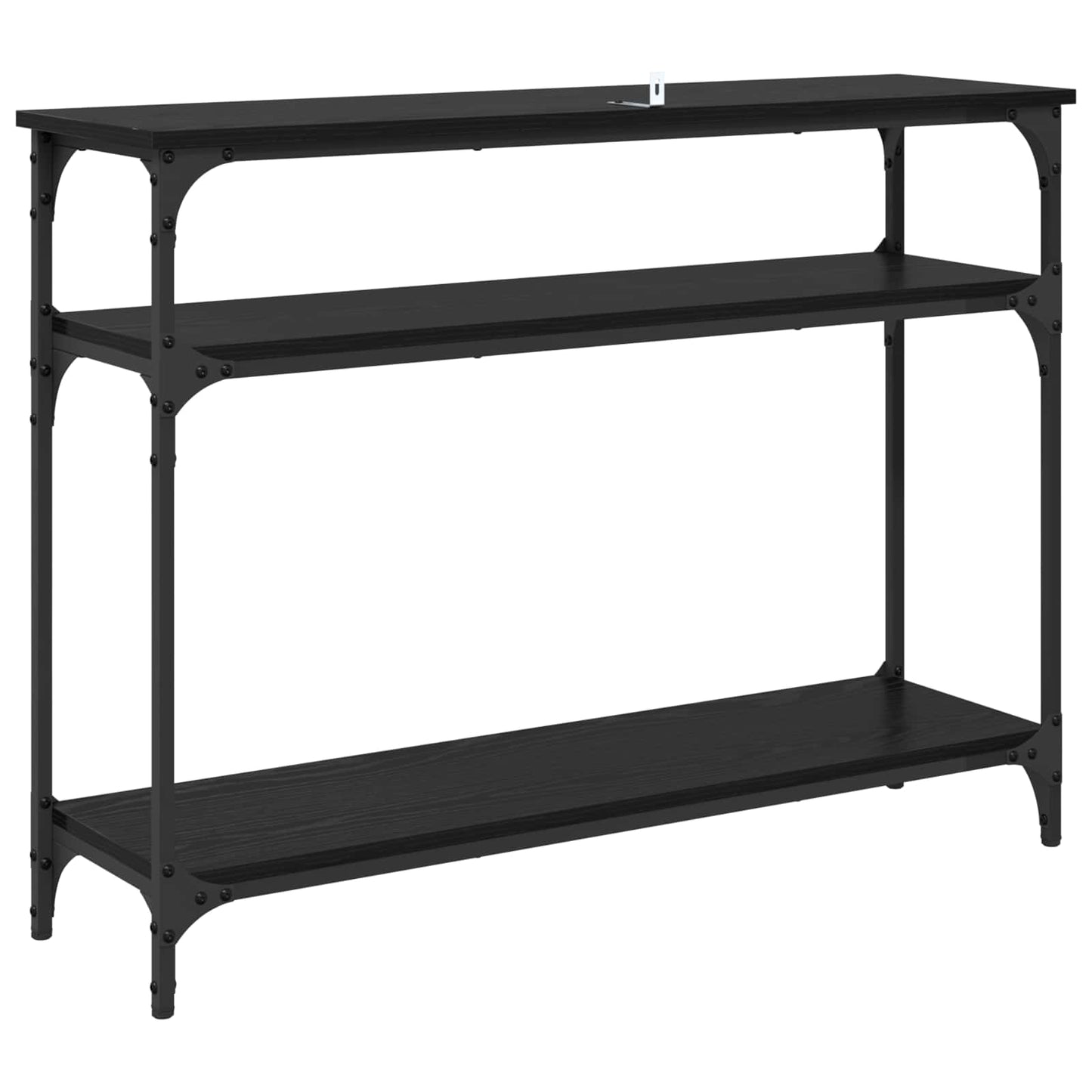 Konzolasztal Fekete tölgy 100 x 29 x 75 cm Szerelt Fa