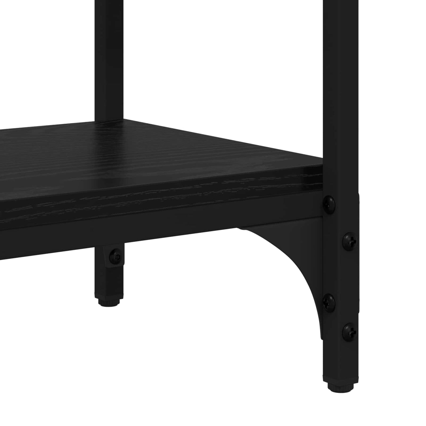 Konzolasztal Fekete tölgy 80 x 29 x 75 cm Szerelt Fa