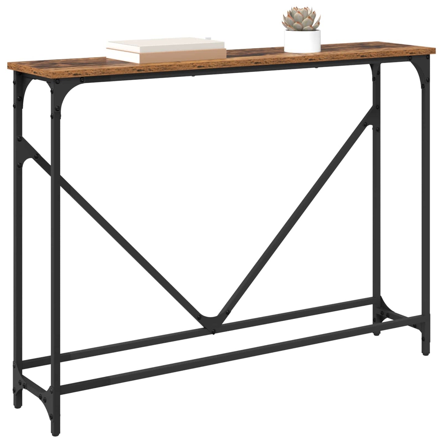 Konzolasztal Öreg fa 102 x 23 x 75 cm Szerelt Fa