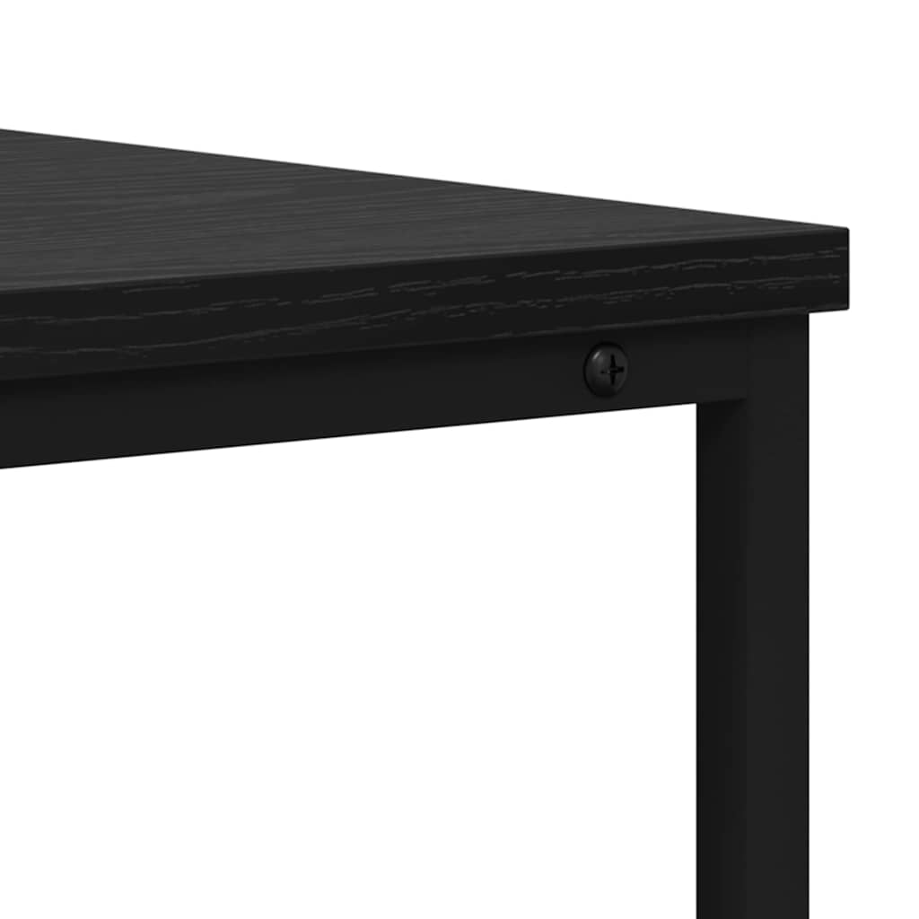 Konzolasztal Fekete tölgy 100 x 40 x 75 cm Szerelt Fa