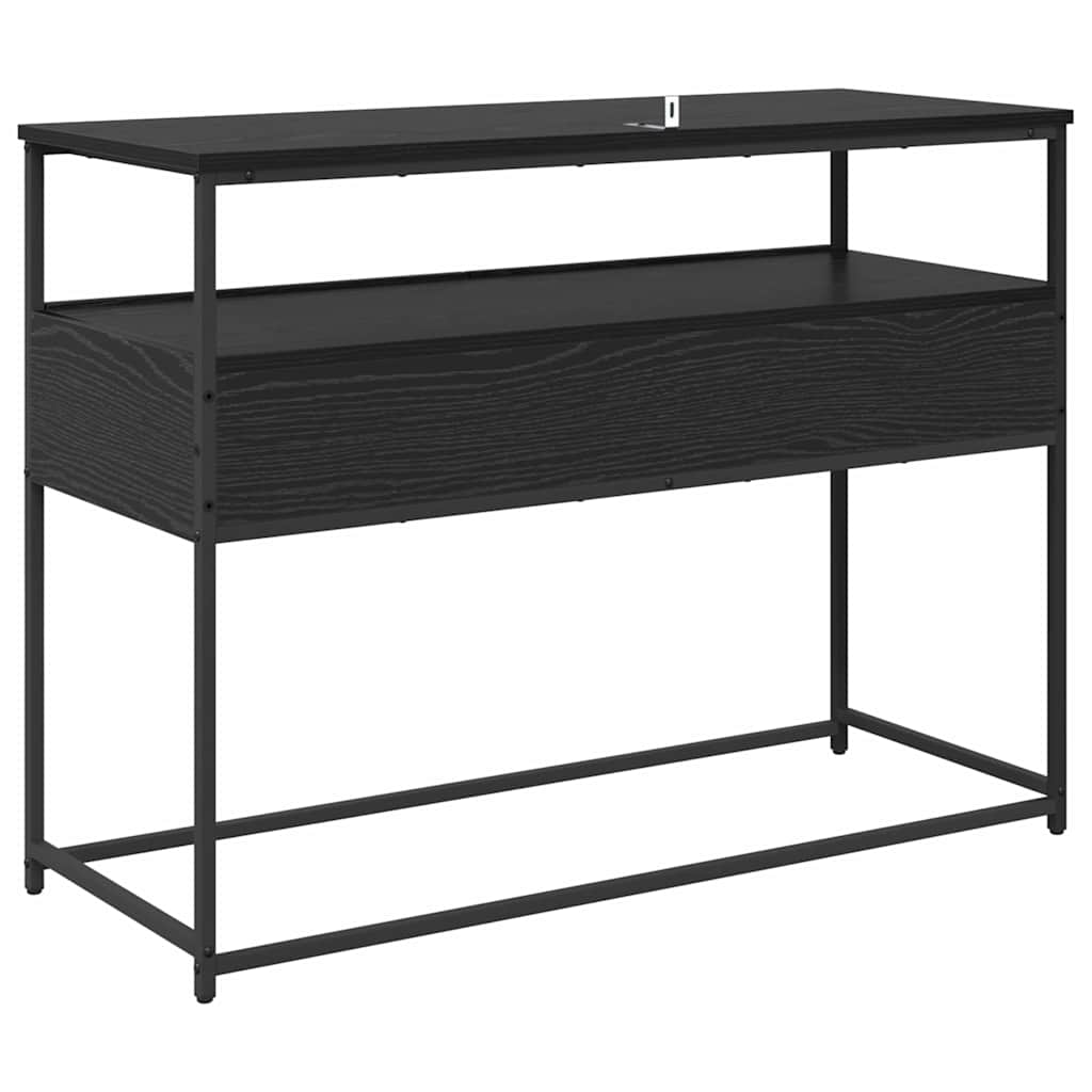 Konzolasztal Fekete tölgy 100 x 40 x 75 cm Szerelt Fa