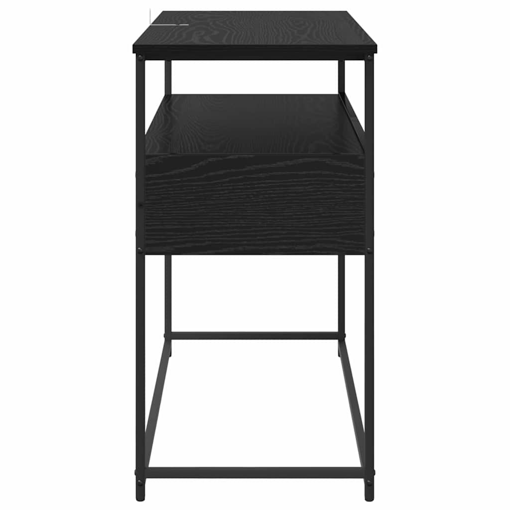 Konzolasztal Fekete tölgy 100 x 40 x 75 cm Szerelt Fa