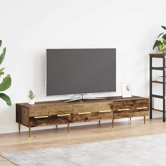 TV szekrény fiókkal Öreg fa 150 x 36 x 30 cm Faanyag