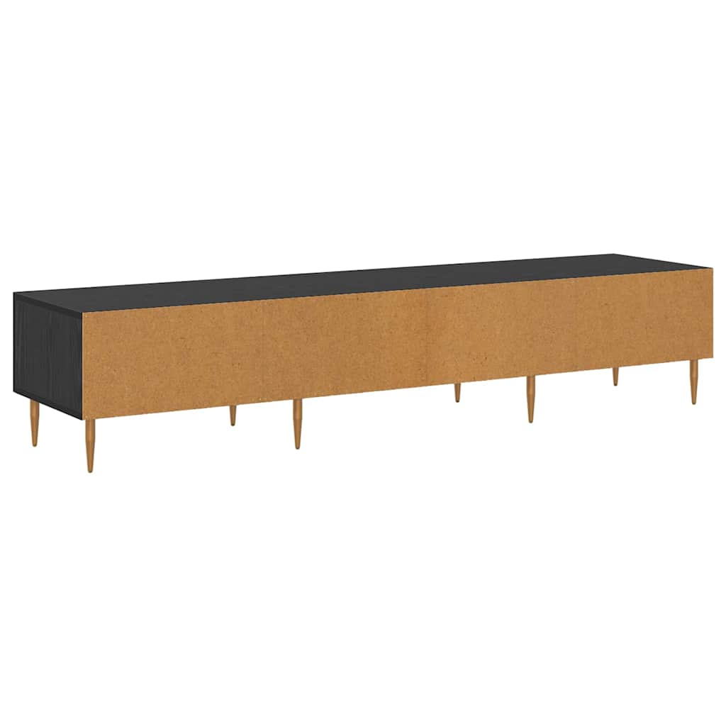 TV szekrény 150 x 36 x 30 cm Fekete tölgy Szerelt Fa