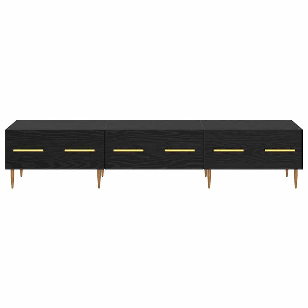 TV szekrény 150 x 36 x 30 cm Fekete tölgy Szerelt Fa
