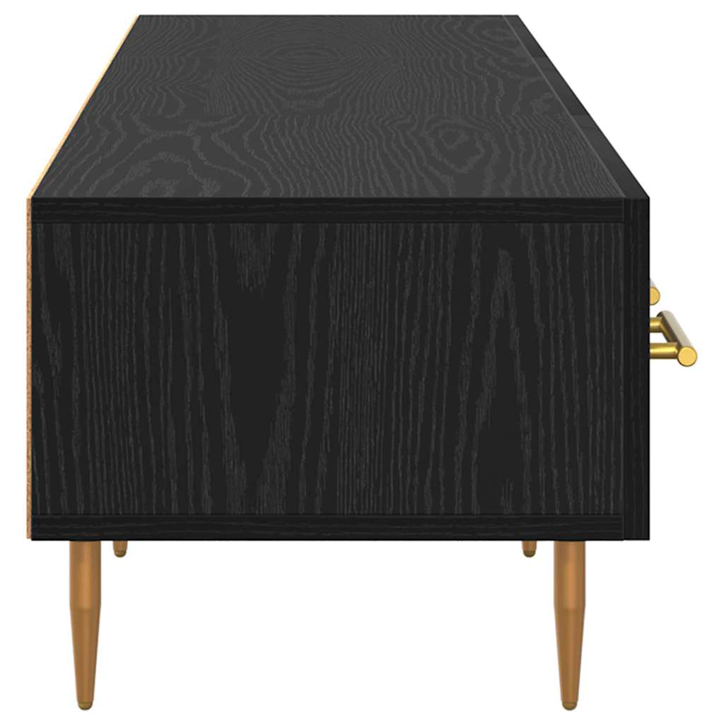TV szekrény 150 x 36 x 30 cm Fekete tölgy Szerelt Fa