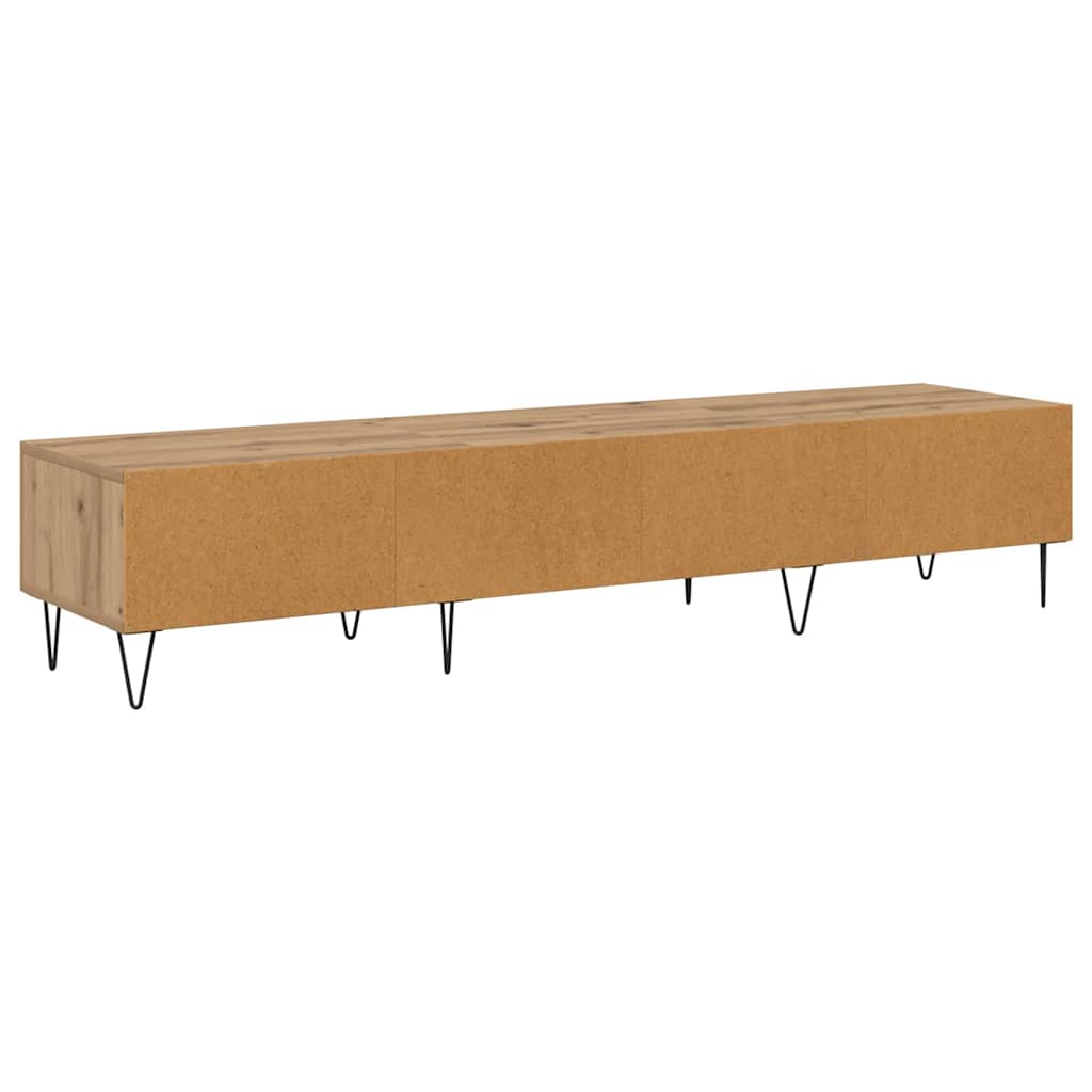 TV szekrény 150 x 36 x 30 cm kézműves tölgy Szerelt Fa