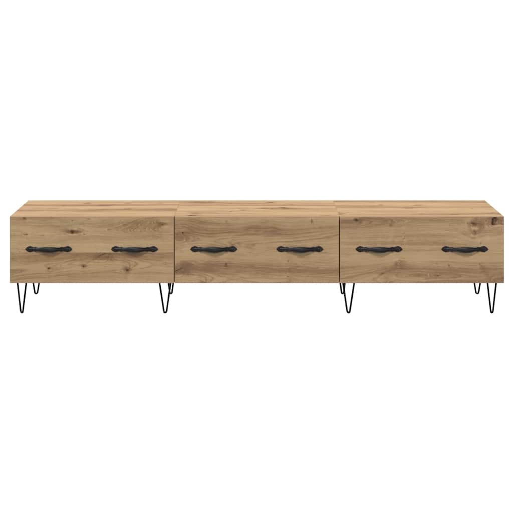 TV szekrény 150 x 36 x 30 cm kézműves tölgy Szerelt Fa