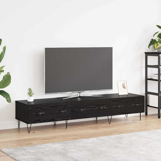 TV szekrény fiókkal Musta tammi 150 x 36 x 30 cm Faanyag