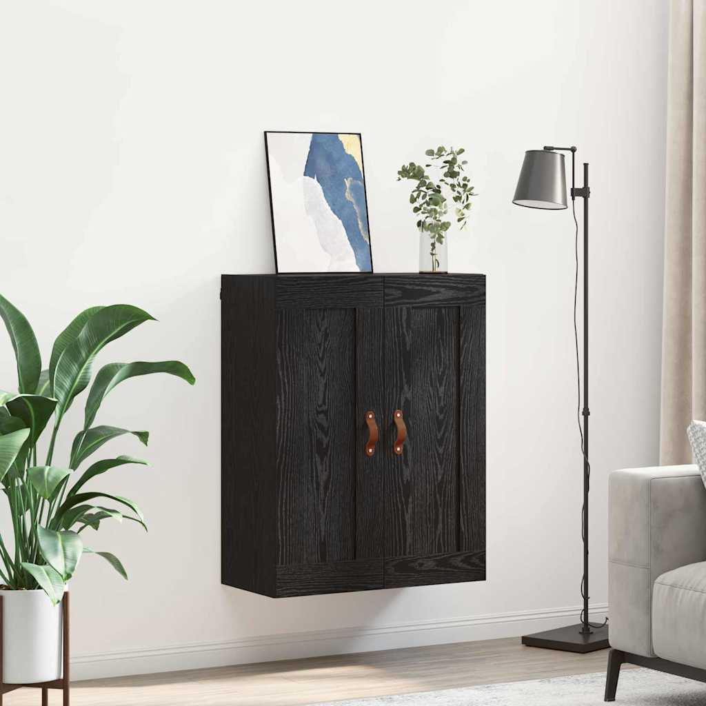 Fali szekrény Fekete tölgy 69,5 x 34 x 90 cm Szerelt Fa