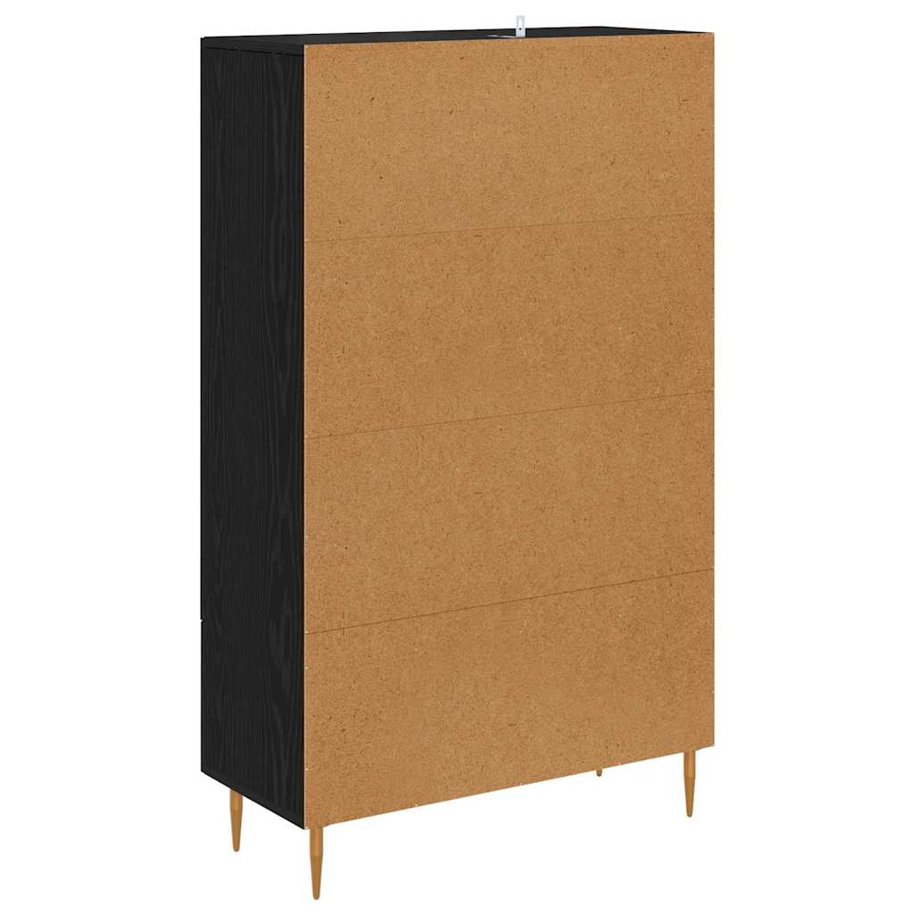 Magasfiú Fekete tölgy 69,5 x 31 x 115 cm Műanyag Fa és Üveg