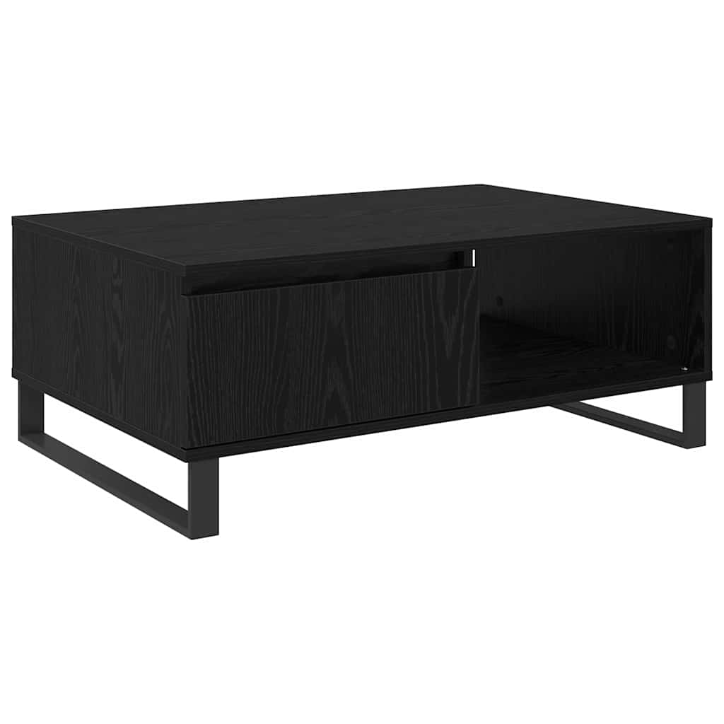 Dohányzóasztal Fekete tölgy 90 x 60 x 35 cm Szerelt Fa