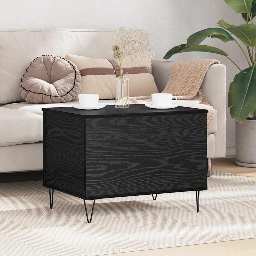 Dohányzóasztal Fekete tölgy 60 x 44,5 x 45 cm Szerelt Fa