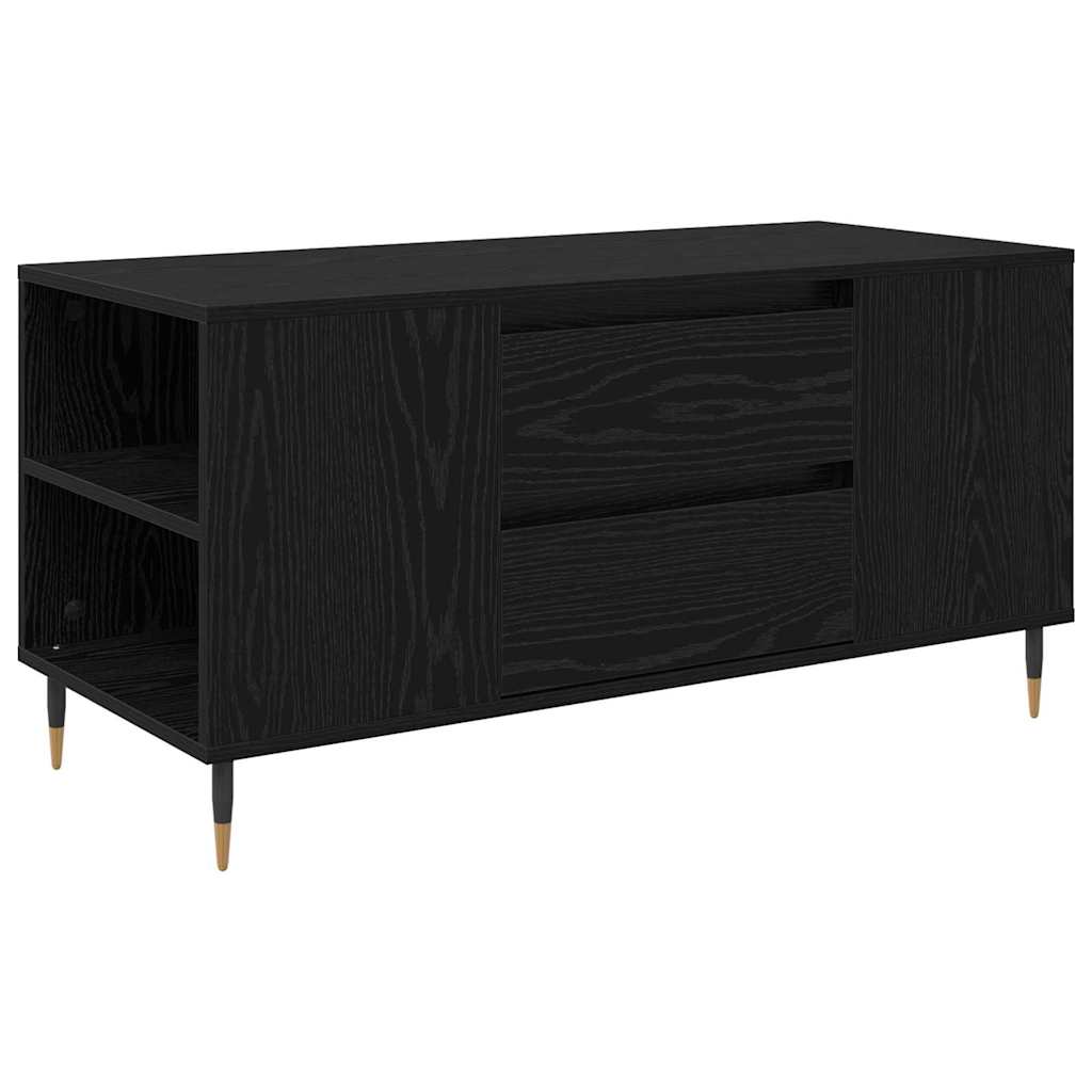 Dohányzóasztal Fekete tölgy 102 x 44,5 x 50 cm Szerelt Fa