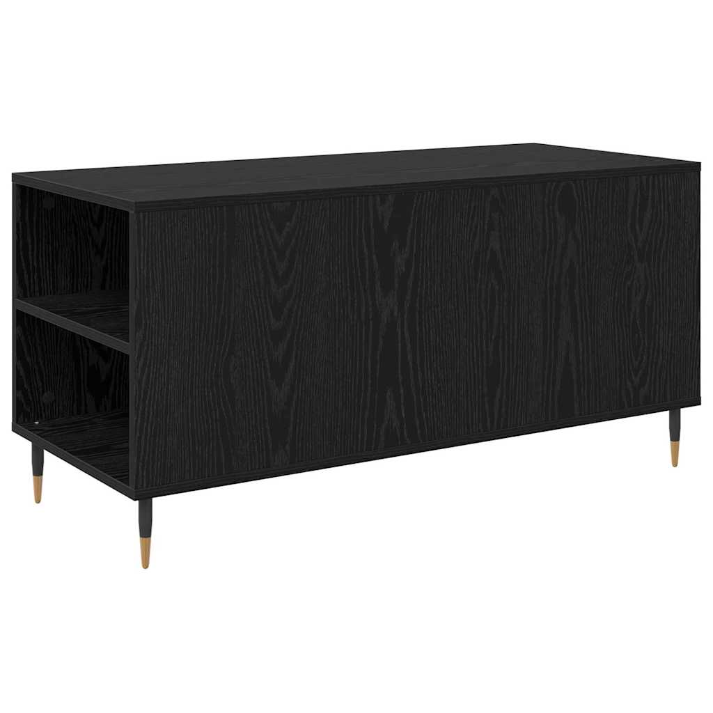 Dohányzóasztal Fekete tölgy 102 x 44,5 x 50 cm Szerelt Fa