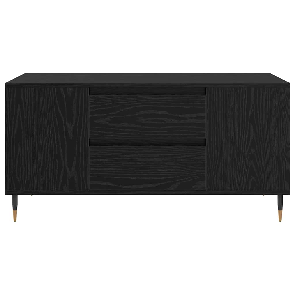 Dohányzóasztal Fekete tölgy 102 x 44,5 x 50 cm Szerelt Fa