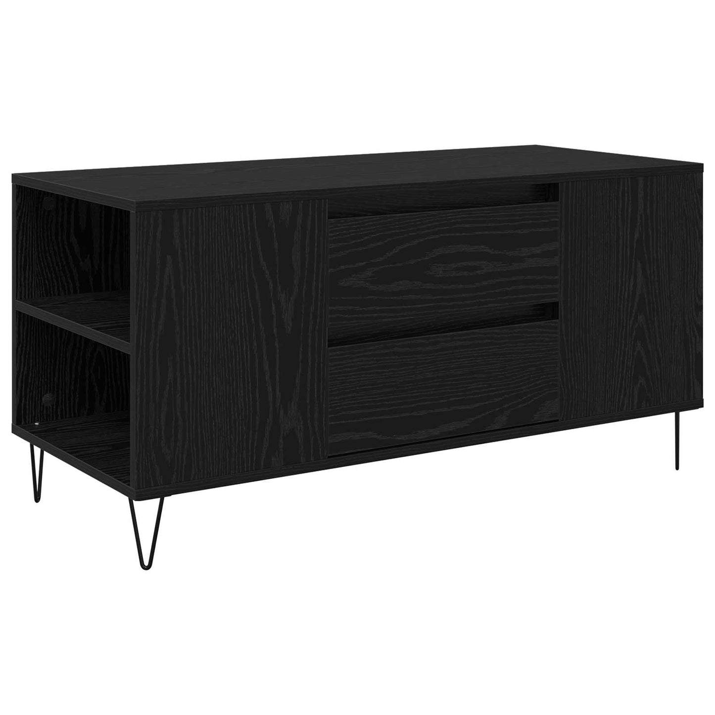 Dohányzóasztal Fekete tölgy 102 x 44,5 x 50 cm Szerelt Fa