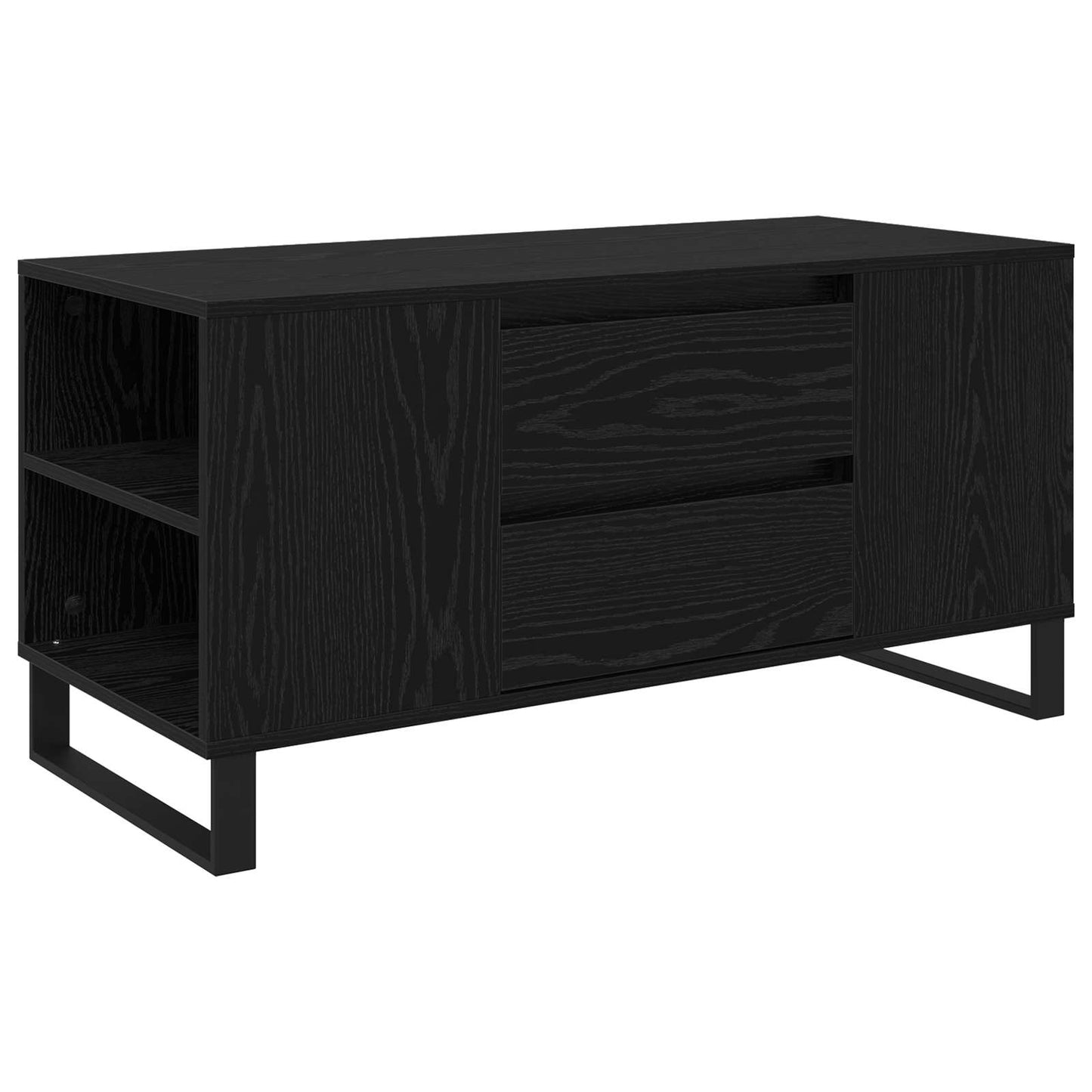 Dohányzóasztal Fekete tölgy 102 x 44,5 x 50 cm Szerelt Fa