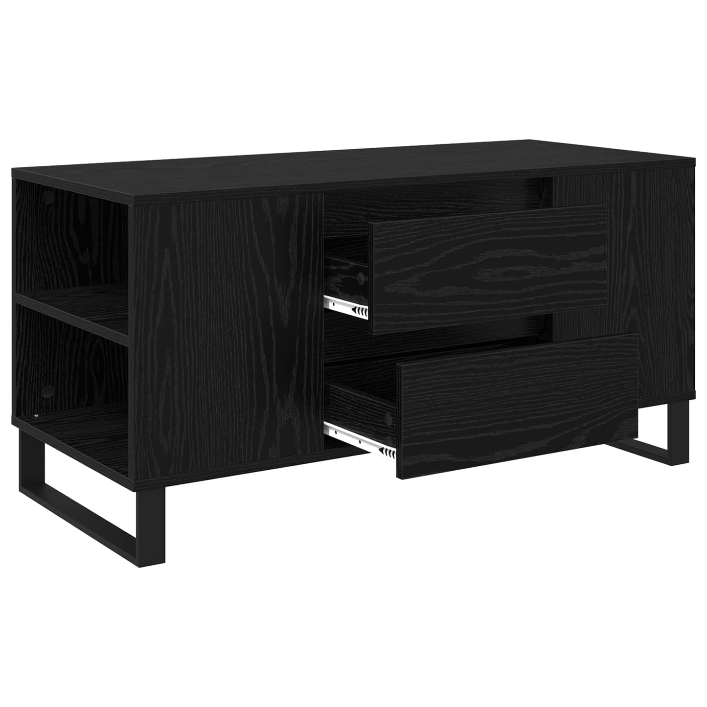 Dohányzóasztal Fekete tölgy 102 x 44,5 x 50 cm Szerelt Fa