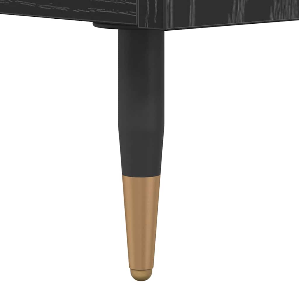 Dohányzóasztal Fekete tölgy 90 x 49 x 45 cm Szerelt Fa